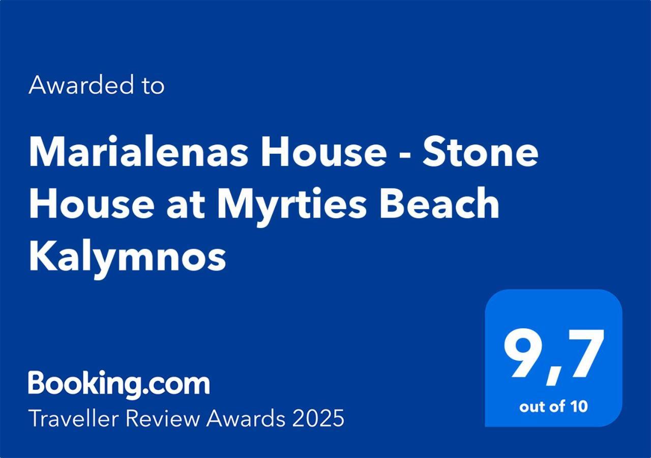 Marialenas House - Stone House At Myrties Beach Kalymnos Zewnętrze zdjęcie